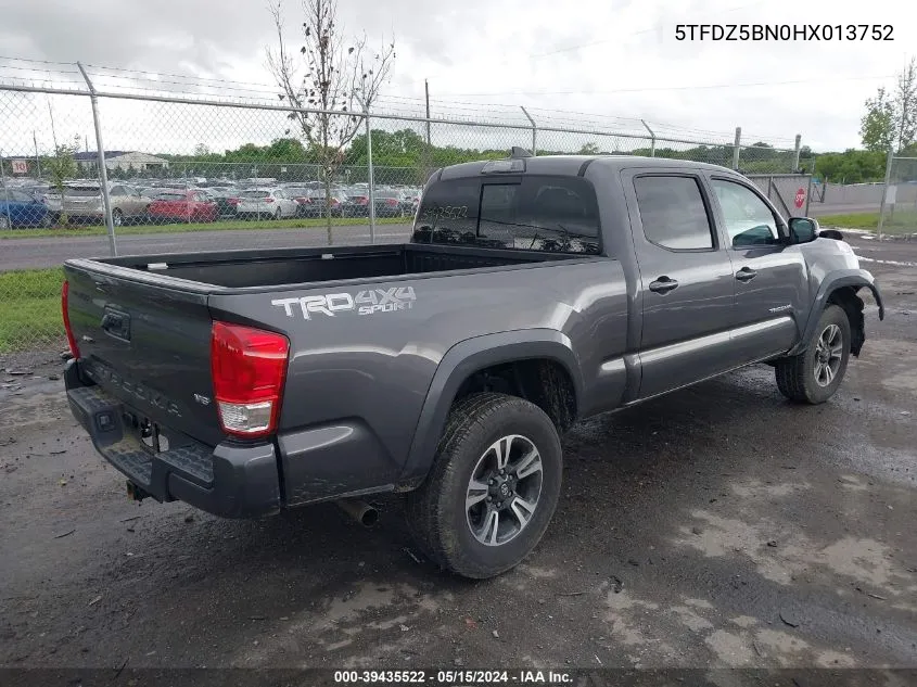 2017 Toyota Tacoma Dbl Cab/Sr5/Trd Sport/Or VIN: 5TFDZ5BN0HX013752 Lot: 39435522