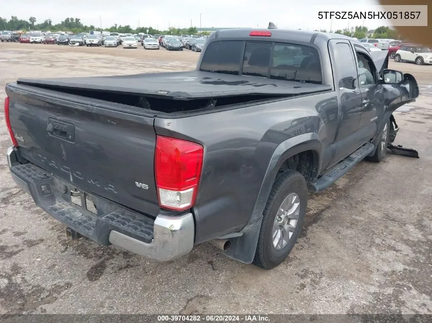 2017 Toyota Tacoma Sr5 V6 VIN: 5TFSZ5AN5HX051857 Lot: 39704282