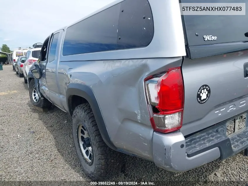 2017 Toyota Tacoma Trd Off Road VIN: 5TFSZ5ANXHX077483 Lot: 39852249