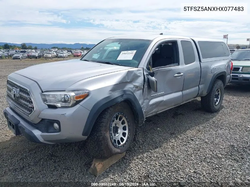 2017 Toyota Tacoma Trd Off Road VIN: 5TFSZ5ANXHX077483 Lot: 39852249