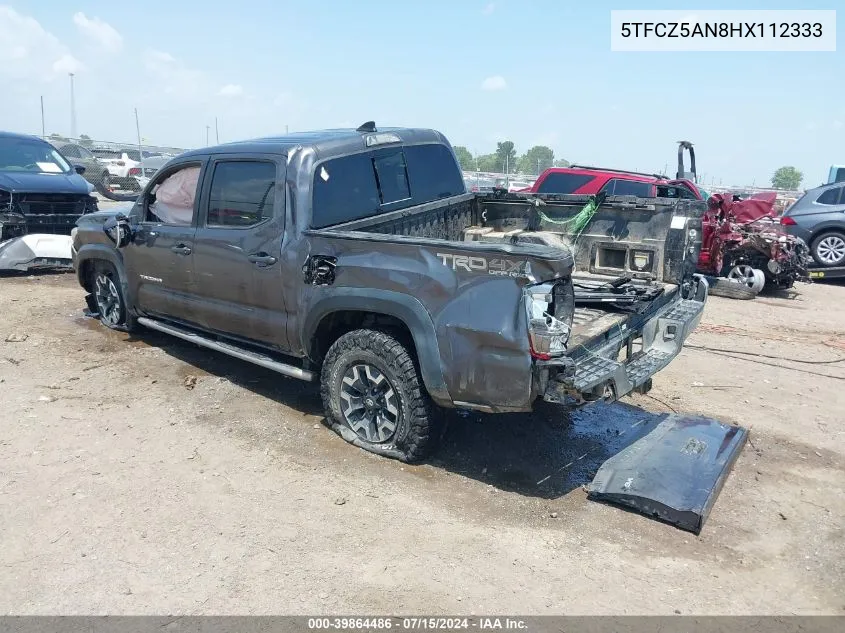 2017 Toyota Tacoma Trd Off Road VIN: 5TFCZ5AN8HX112333 Lot: 39864486