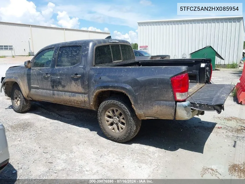 2017 Toyota Tacoma Sr5 V6 VIN: 5TFCZ5AN2HX085954 Lot: 39876595