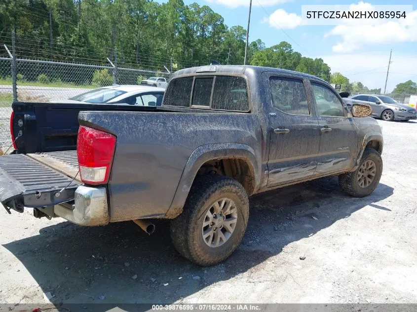 2017 Toyota Tacoma Sr5 V6 VIN: 5TFCZ5AN2HX085954 Lot: 39876595