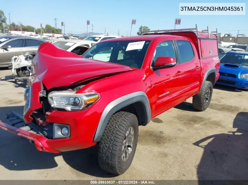 2017 Toyota Tacoma Dbl Cab/Sr5/Trd Sport/Or VIN: 3TMAZ5CN3HM045361 Lot: 40430523