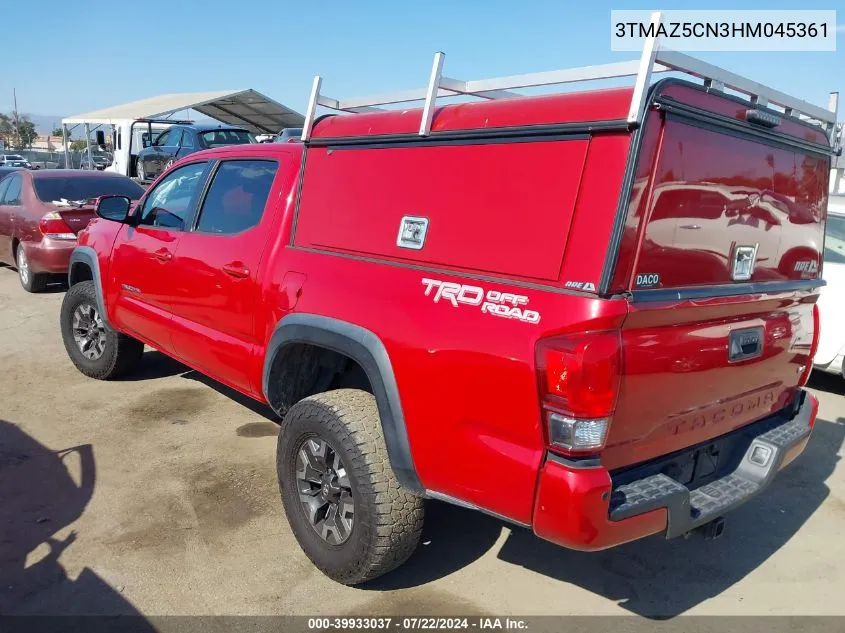 2017 Toyota Tacoma Dbl Cab/Sr5/Trd Sport/Or VIN: 3TMAZ5CN3HM045361 Lot: 40430523