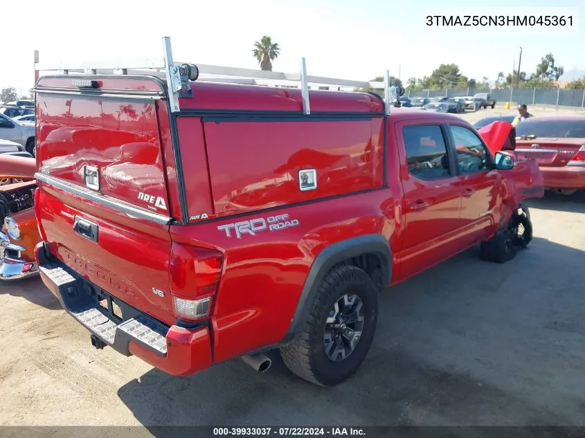 2017 Toyota Tacoma Dbl Cab/Sr5/Trd Sport/Or VIN: 3TMAZ5CN3HM045361 Lot: 40430523