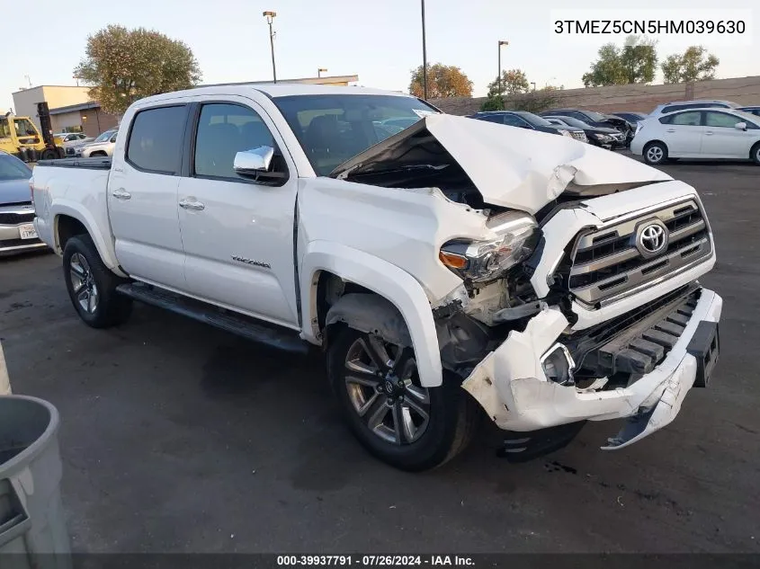 2017 Toyota Tacoma Limited VIN: 3TMEZ5CN5HM039630 Lot: 39937791