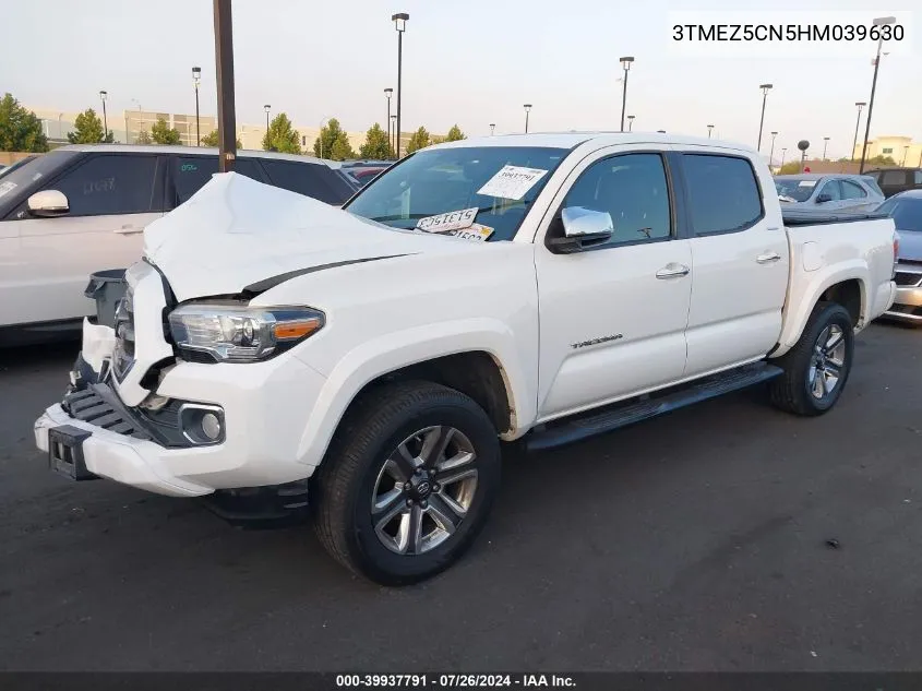 2017 Toyota Tacoma Limited VIN: 3TMEZ5CN5HM039630 Lot: 39937791