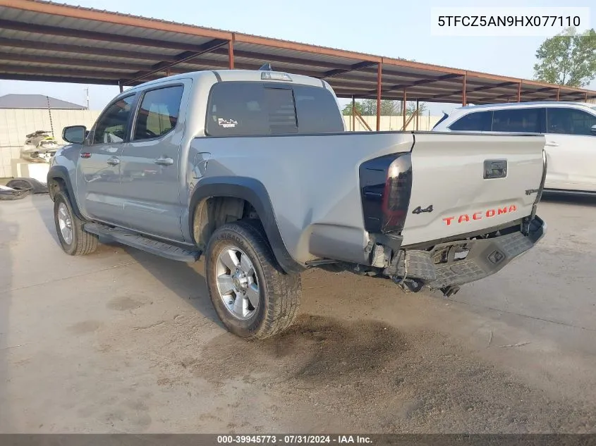 2017 Toyota Tacoma Trd Pro VIN: 5TFCZ5AN9HX077110 Lot: 39945773