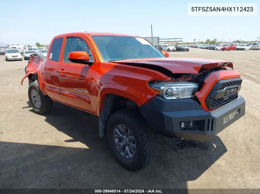 2017 Toyota Tacoma Sr5 V6/Trd Off Road/Trd Sport VIN: 5TFSZ5AN4HX112423 Lot: 39948014