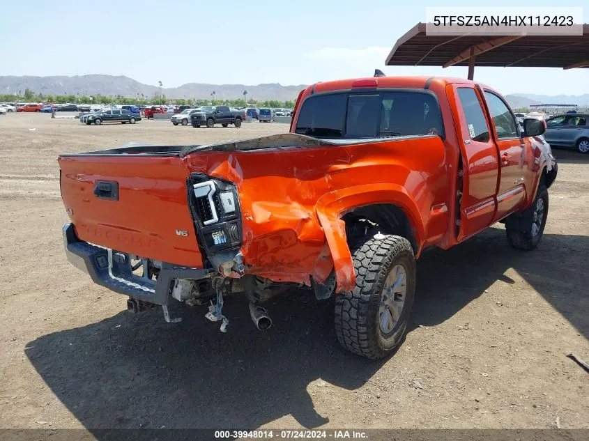 2017 Toyota Tacoma Sr5 V6/Trd Off Road/Trd Sport VIN: 5TFSZ5AN4HX112423 Lot: 39948014