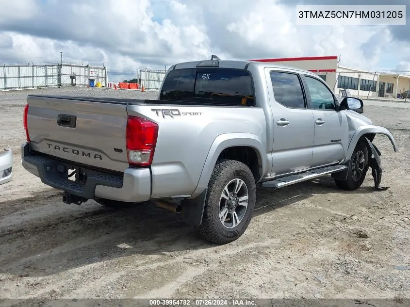 2017 Toyota Tacoma Trd Sport VIN: 3TMAZ5CN7HM031205 Lot: 39954782