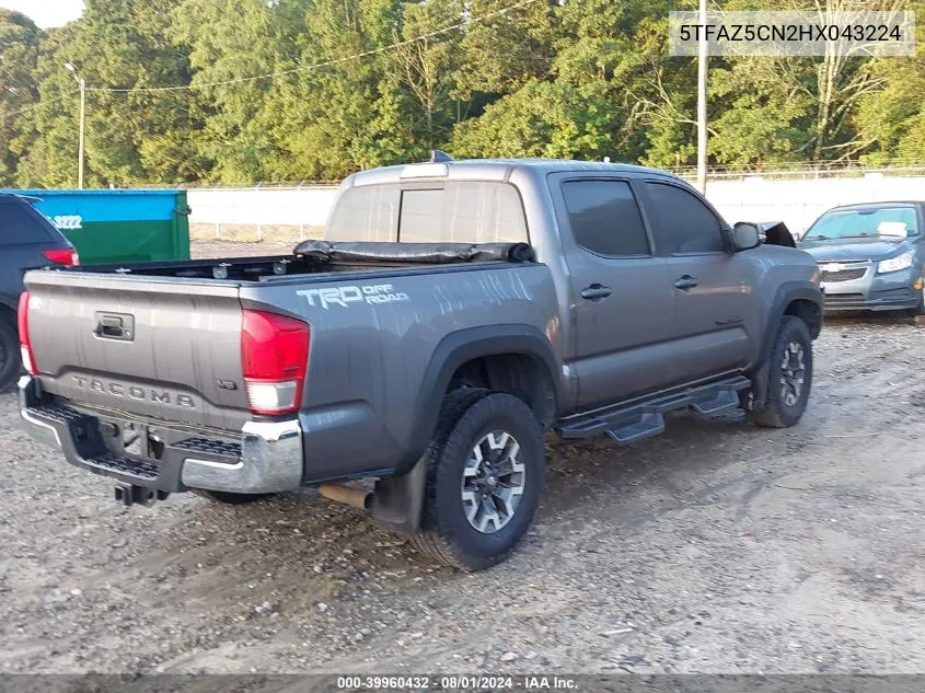 5TFAZ5CN2HX043224 2017 Toyota Tacoma Trd Off Road