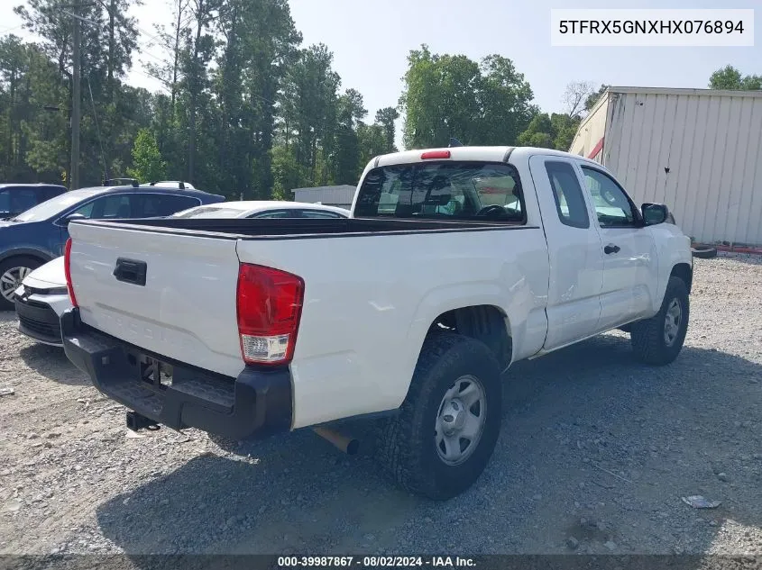 5TFRX5GNXHX076894 2017 Toyota Tacoma Sr