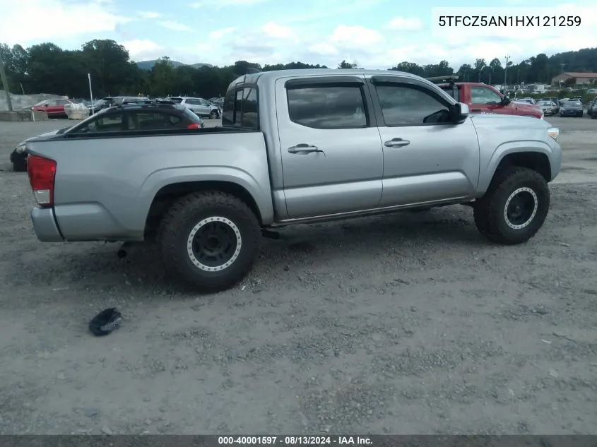 2017 Toyota Tacoma Sr V6 VIN: 5TFCZ5AN1HX121259 Lot: 40001597