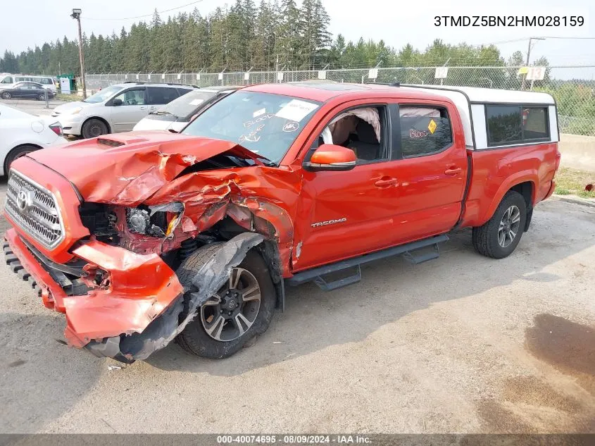 2017 Toyota Tacoma VIN: 3TMDZ5BN2HM028159 Lot: 40074695