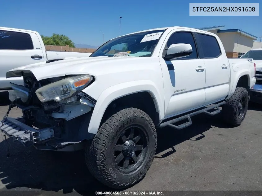 2017 Toyota Tacoma Trd Sport VIN: 5TFCZ5AN2HX091608 Lot: 40084563