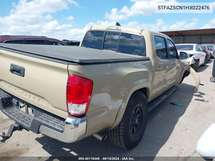 2017 Toyota Tacoma Sr5 V6 VIN: 5TFAZ5CN1HX022476 Lot: 40119348