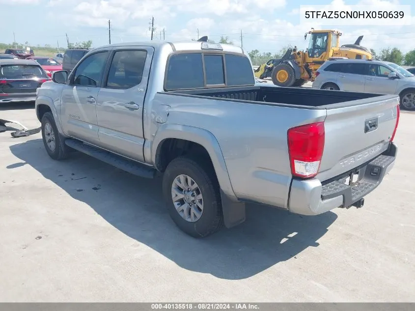 2017 Toyota Tacoma Sr5 V6 VIN: 5TFAZ5CN0HX050639 Lot: 40135518