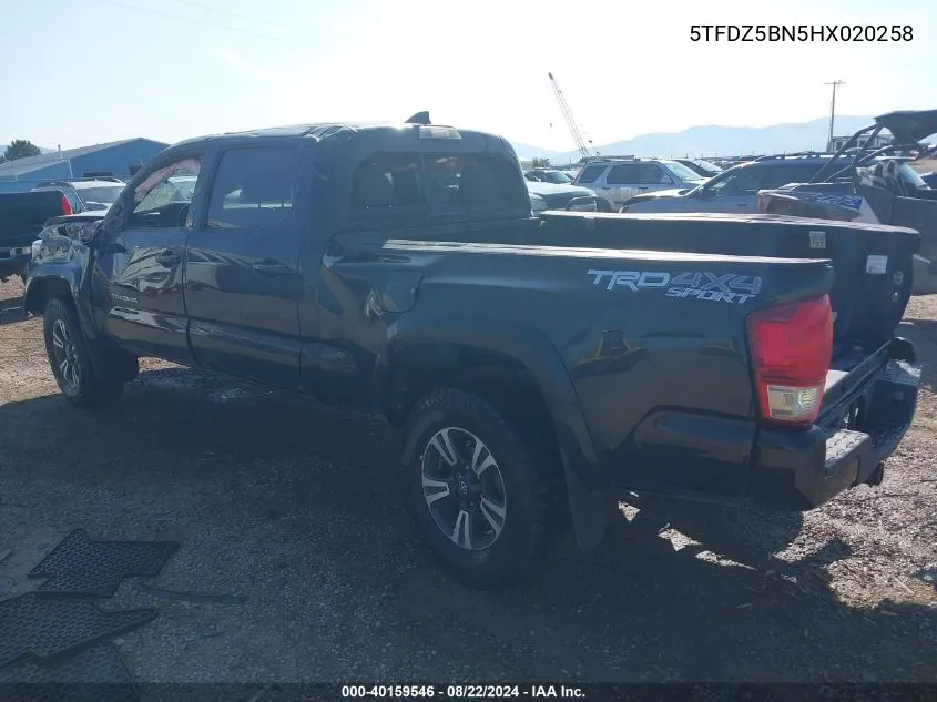 5TFDZ5BN5HX020258 2017 Toyota Tacoma Trd Off Road/Trd Sport