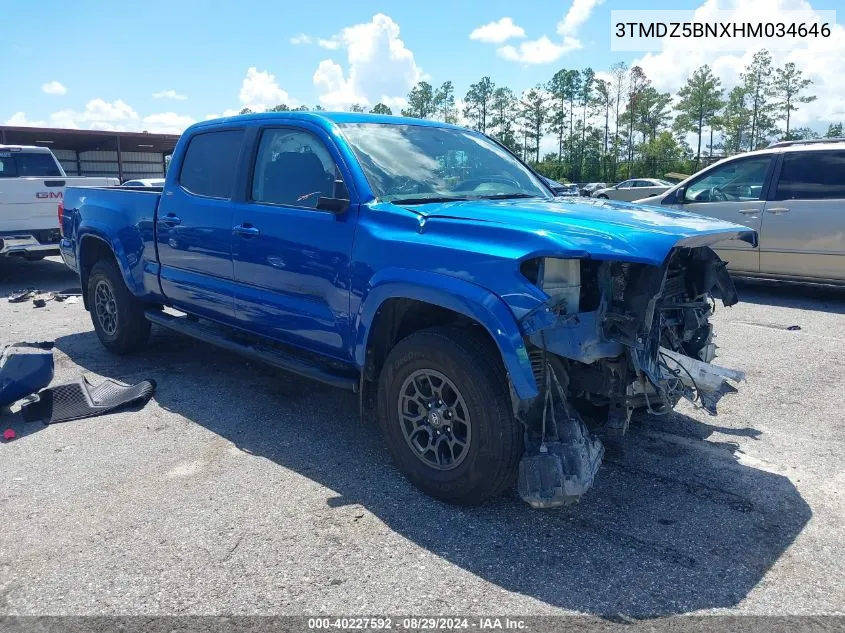 2017 Toyota Tacoma Sr5 V6 VIN: 3TMDZ5BNXHM034646 Lot: 40227592