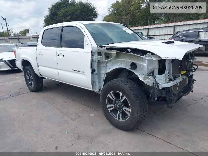 2017 Toyota Tacoma Trd Sport VIN: 5TFAZ5CN9HX026209 Lot: 40240928