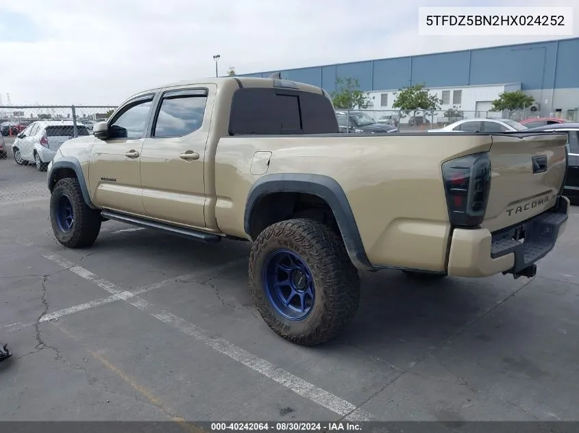 2017 Toyota Tacoma Trd Off Road VIN: 5TFDZ5BN2HX024252 Lot: 40242064