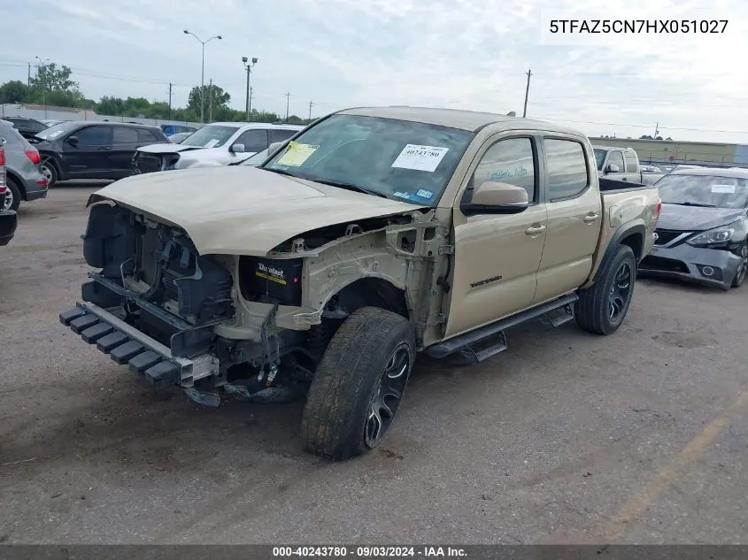 2017 Toyota Tacoma Trd Off Road VIN: 5TFAZ5CN7HX051027 Lot: 40243780