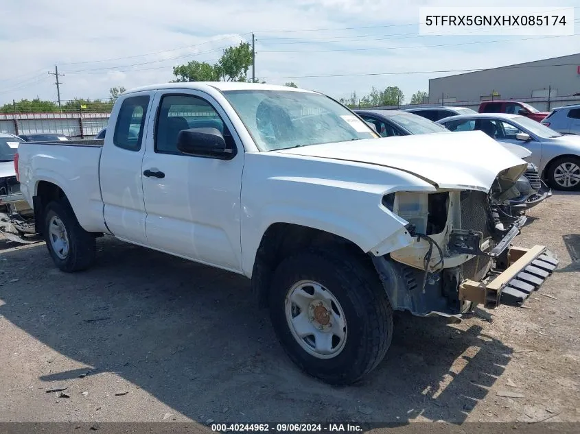 2017 Toyota Tacoma Sr VIN: 5TFRX5GNXHX085174 Lot: 40244962