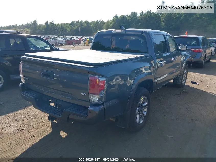 2017 Toyota Tacoma Limited VIN: 3TMGZ5AN6HM075306 Lot: 40254367