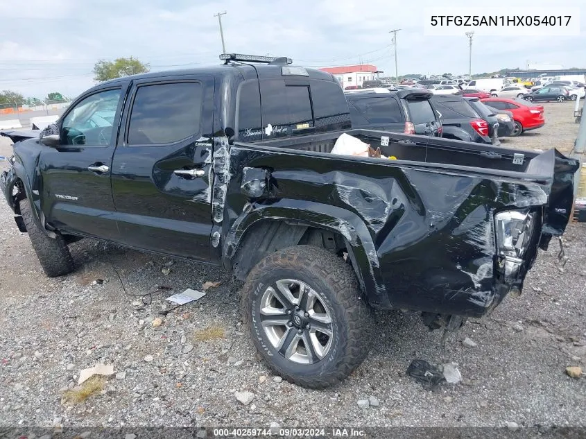 2017 Toyota Tacoma Limited VIN: 5TFGZ5AN1HX054017 Lot: 40259744