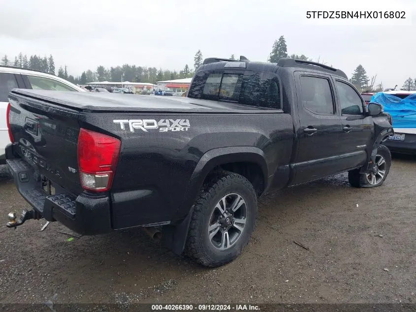 2017 Toyota Tacoma Trd Off Road/Trd Sport VIN: 5TFDZ5BN4HX016802 Lot: 40266390