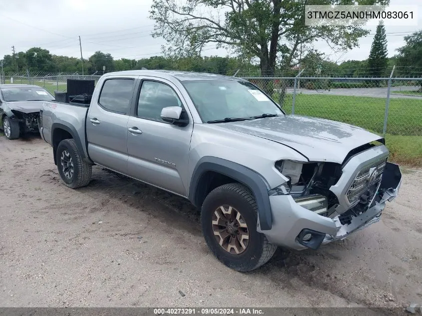 2017 Toyota Tacoma Dbl Cab/Sr/Trdspt/Or/Pro VIN: 3TMCZ5AN0HM083061 Lot: 40273291