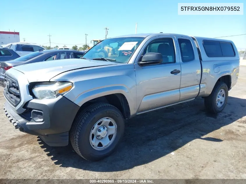 2017 Toyota Tacoma Sr VIN: 5TFRX5GN8HX079552 Lot: 40290985