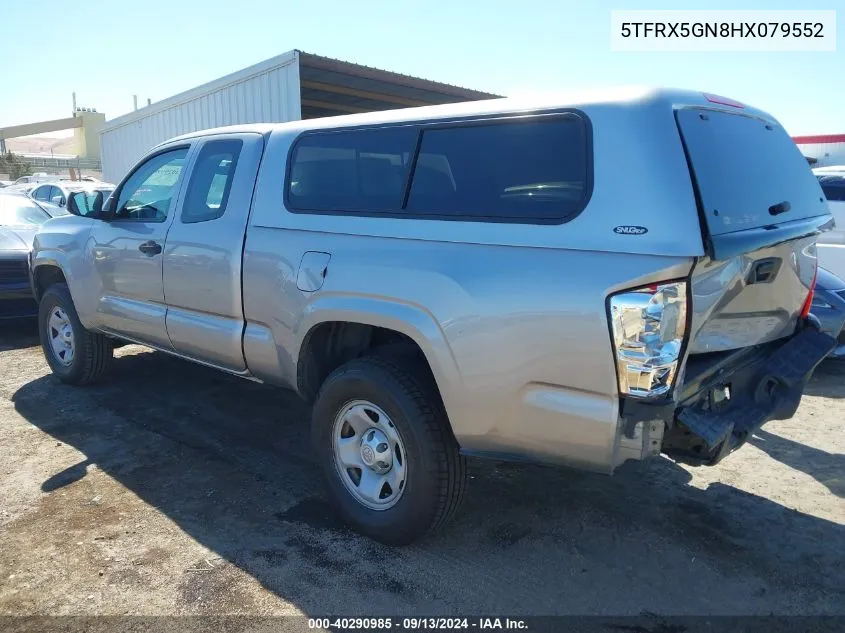 2017 Toyota Tacoma Sr VIN: 5TFRX5GN8HX079552 Lot: 40290985