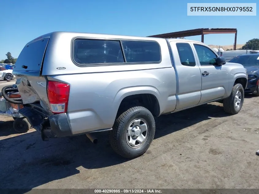 2017 Toyota Tacoma Sr VIN: 5TFRX5GN8HX079552 Lot: 40290985