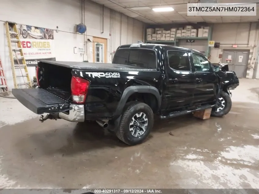 2017 Toyota Tacoma Trd Off Road VIN: 3TMCZ5AN7HM072364 Lot: 40291317