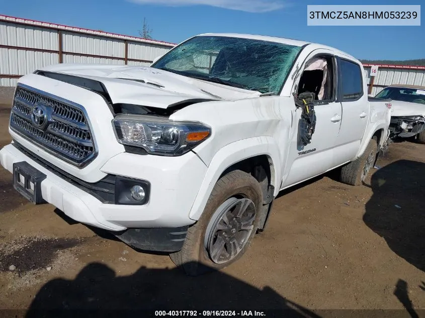 2017 Toyota Tacoma Dbl Cab/Sr/Trdspt/Or/Pro VIN: 3TMCZ5AN8HM053239 Lot: 40317792