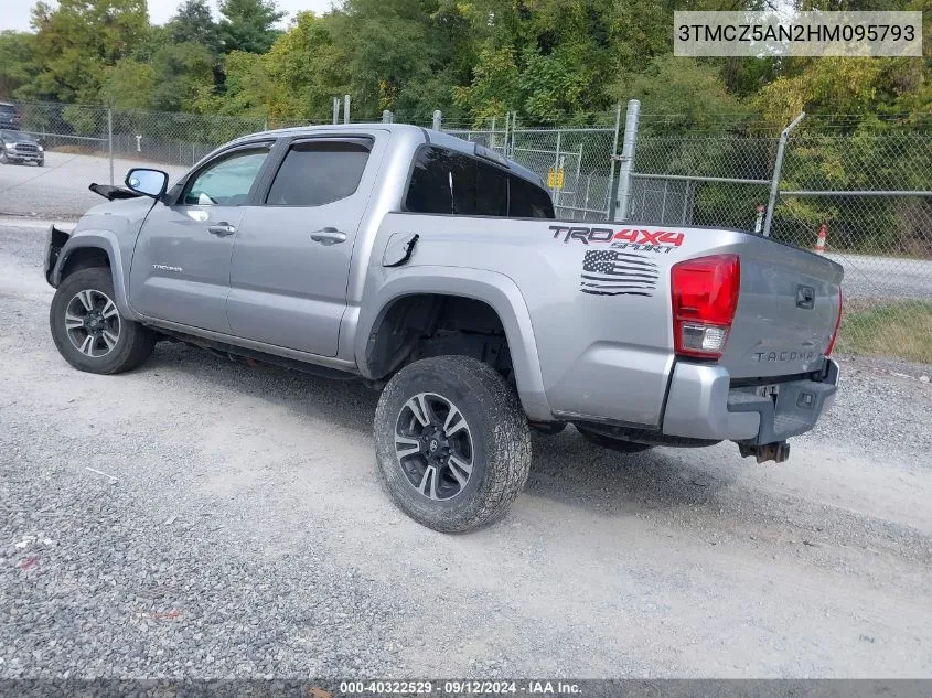 2017 Toyota Tacoma Dbl Cab/Sr/Trdspt/Or/Pro VIN: 3TMCZ5AN2HM095793 Lot: 40322529