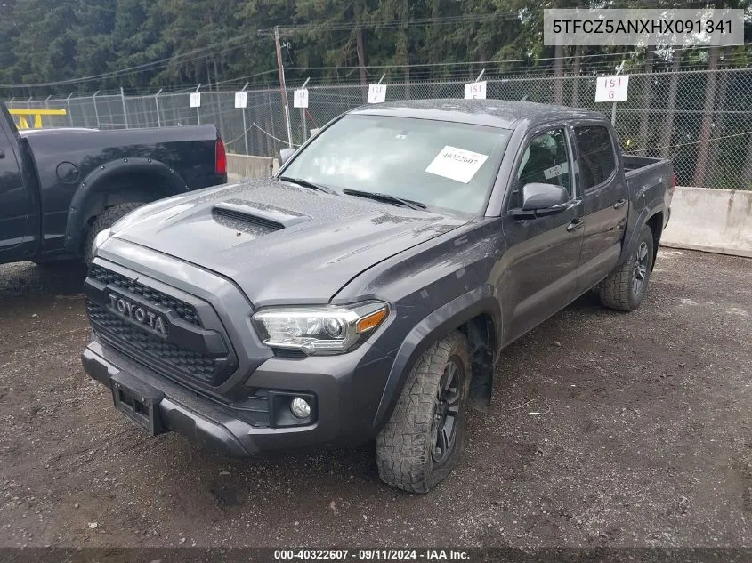 2017 Toyota Tacoma Trd Sport VIN: 5TFCZ5ANXHX091341 Lot: 40322607