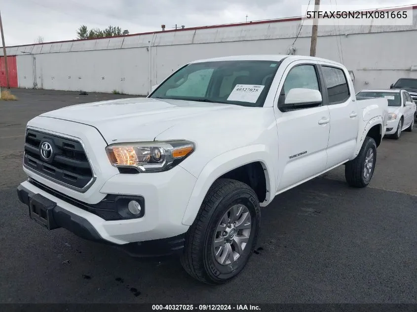 5TFAX5GN2HX081665 2017 Toyota Tacoma Sr5