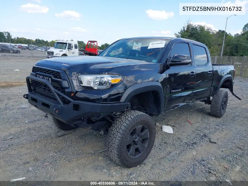 2017 Toyota Tacoma Trd Off Road VIN: 5TFDZ5BN9HX016732 Lot: 40330606