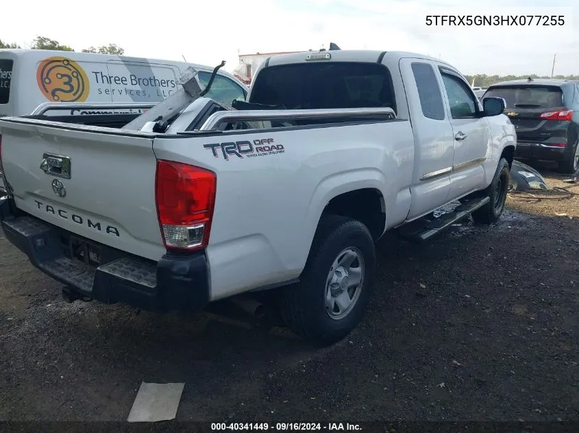 2017 Toyota Tacoma Sr VIN: 5TFRX5GN3HX077255 Lot: 40341449