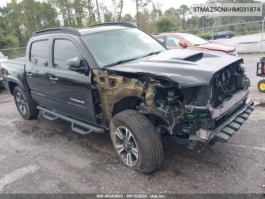 2017 Toyota Tacoma Dbl Cab/Sr5/Trd Sport/Or VIN: 3TMAZ5CN6HM031874 Lot: 40343623