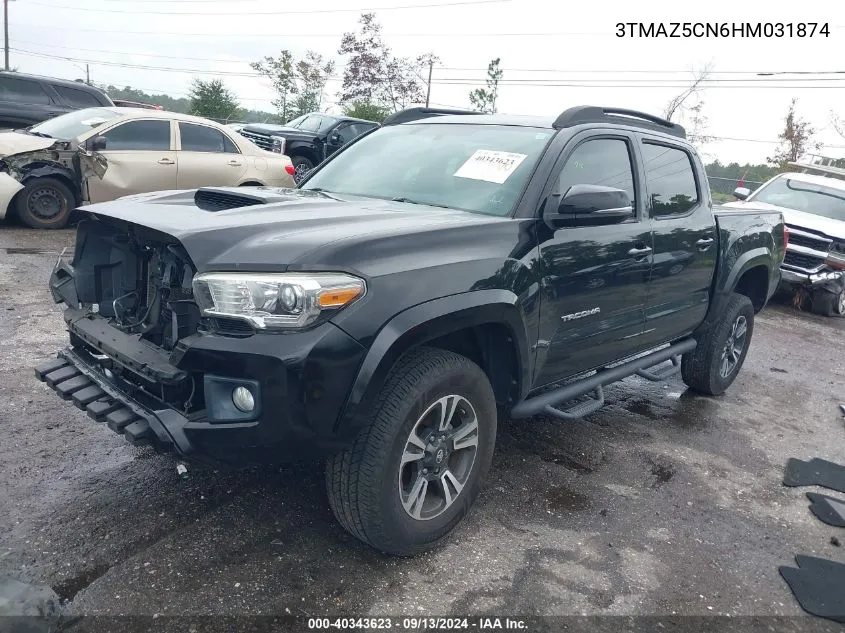 2017 Toyota Tacoma Dbl Cab/Sr5/Trd Sport/Or VIN: 3TMAZ5CN6HM031874 Lot: 40343623