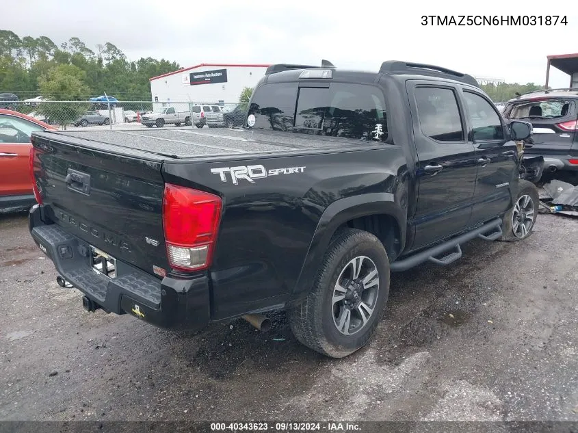 2017 Toyota Tacoma Dbl Cab/Sr5/Trd Sport/Or VIN: 3TMAZ5CN6HM031874 Lot: 40343623