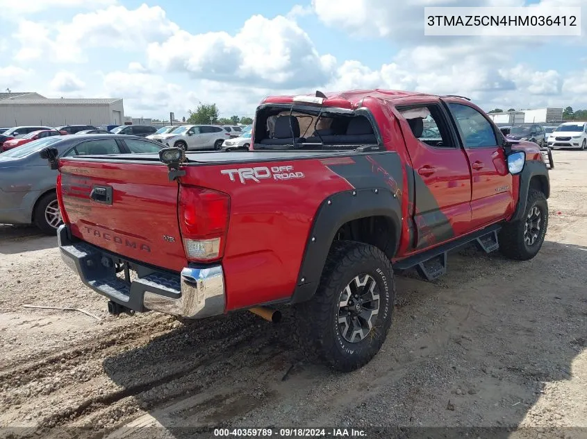 2017 Toyota Tacoma Dbl Cab/Sr5/Trd Sport/Or VIN: 3TMAZ5CN4HM036412 Lot: 40359789