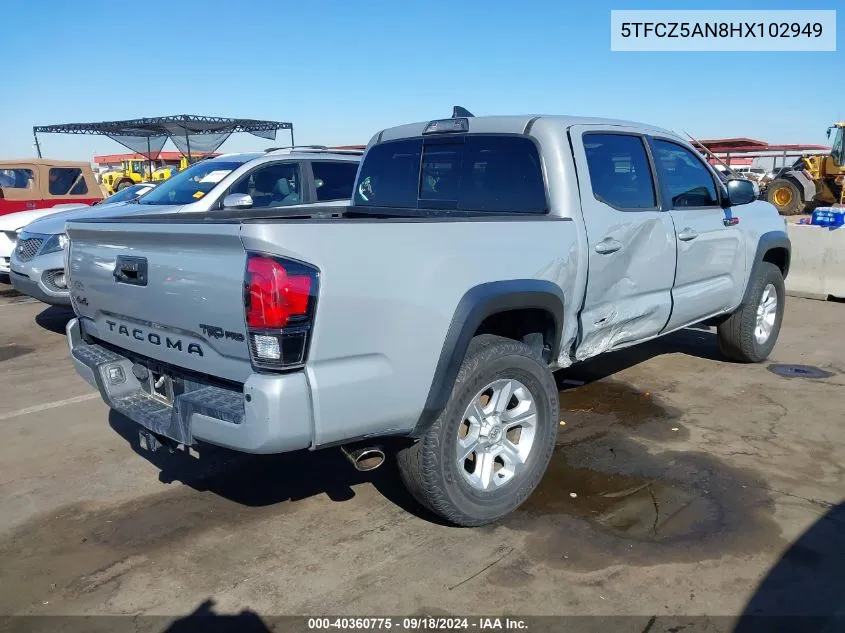 2017 Toyota Tacoma Trd Pro VIN: 5TFCZ5AN8HX102949 Lot: 40360775