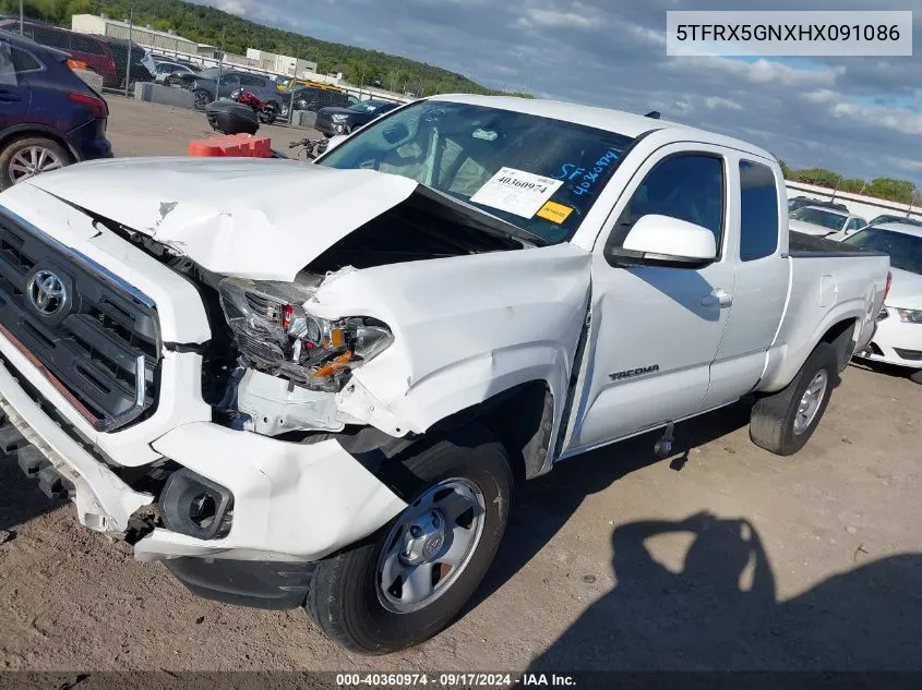 2017 Toyota Tacoma Sr5 VIN: 5TFRX5GNXHX091086 Lot: 40360974