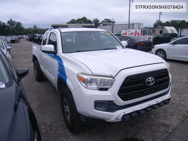 2017 Toyota Tacoma Sr VIN: 5TFRX5GN5HX078424 Lot: 40375312